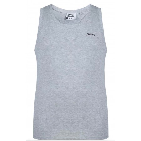 Slazenger Men's Crew Neck Sleeveless Muscle Tank Top | Grey Marle