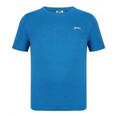 Slazenger Men's Plain Crew Neck Short Sleeve T-Shirt | Blue Denim Marle