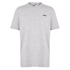 Slazenger Men's Plain Crew Neck Short Sleeve T-Shirt | Grey Marle