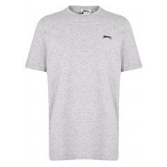 Slazenger Men's Plain Crew Neck Short Sleeve T-Shirt | Grey Marle