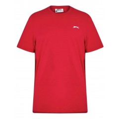 Slazenger Men's Plain Crew Neck Short Sleeve T-Shirt | Red