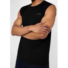 Slazenger Men's Crew Neck Sleeveless Muscle Tank Top | 4XL Black