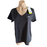 Slazenger Women's Plain V Neck Short Sleeve T-Shirt | Black