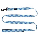 Frank Barker by Splosh Teal Gingham Checks Dog Lead | Two Sizes