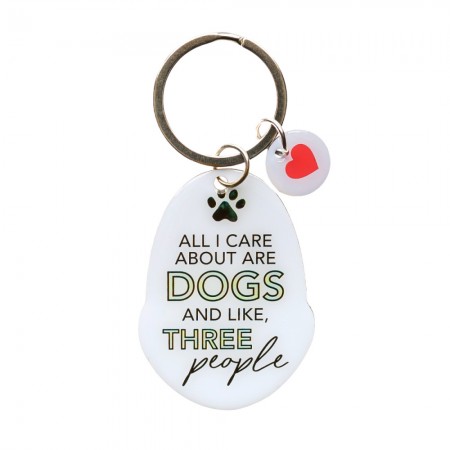 Pet Keyring with Charm | All I Care About Are Dogs