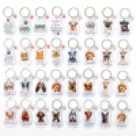 Pet Keyring with Charm | Staffy