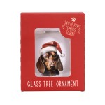 Splosh Home & Gift Christmas Glass Hanging Bauble| Dachshund