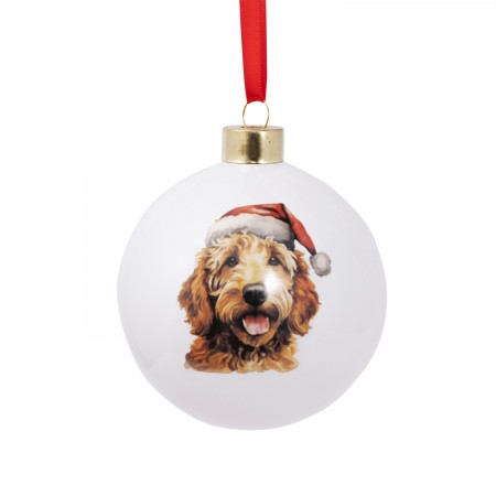 Splosh Home & Gift Christmas Glass Hanging Bauble| Cavoodle