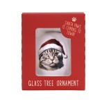 Splosh Home & Gift Christmas Glass Hanging Bauble| Christmas Cats