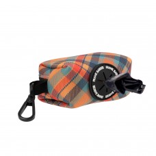 Frank Barker by Splosh Orange Plaid Dog Poo Bag Holder | Includes 15 Bags