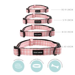 Frank Barker by Splosh Pink Gingham Dog Collar | Four Sizes Frank Barker by Splosh Pink Gingham Dog Collar | Four Sizes