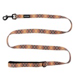 Frank Barker by Splosh Orange Plaid Dog Lead | Size XS - S