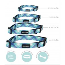 Frank Barker by Splosh Teal Gingham Dog Collar | Four Sizes