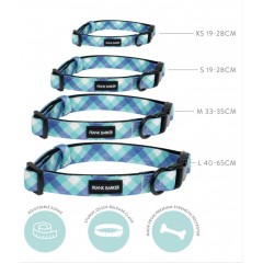 Frank Barker by Splosh Teal Gingham Dog Collar | Four Sizes Frank Barker by Splosh Teal Gingham Dog Collar | Four Sizes