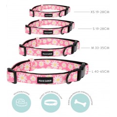 Frank Barker by Splosh Pink Daisies Dog Collar | Four Sizes Frank Barker by Splosh Pink Daisies Dog Collar | Four Sizes