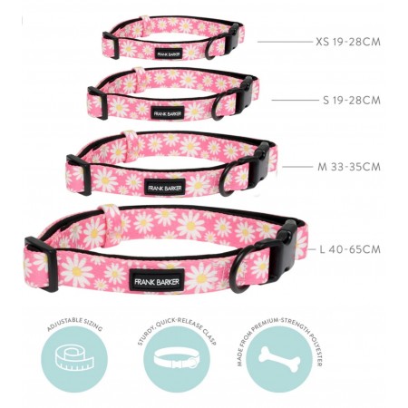 Frank Barker by Splosh Pink Daisies Dog Collar | Four Sizes