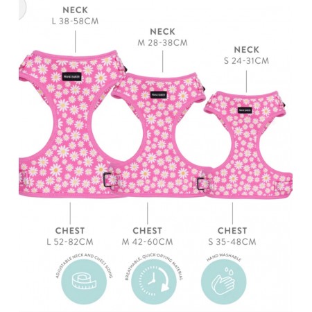 Frank Barker by Splosh Pink Daisies Dog Harness | Three Sizes