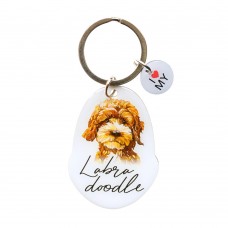 Pet Keyring with Charm | Labradoodle