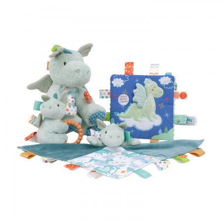 Mary Meyer Baby Taggies Drax Dragon Plush Gift Pack by SPLOSH | 4 Items
