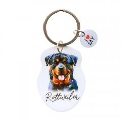 Pet Keyring with Charm | Rottweiler