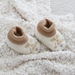 SnuggUps Baby So Loved Embroidered Slippers | Cream