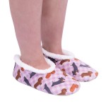 SnuggUps Women's Dachshund Dog Print Slippers | By Splosh