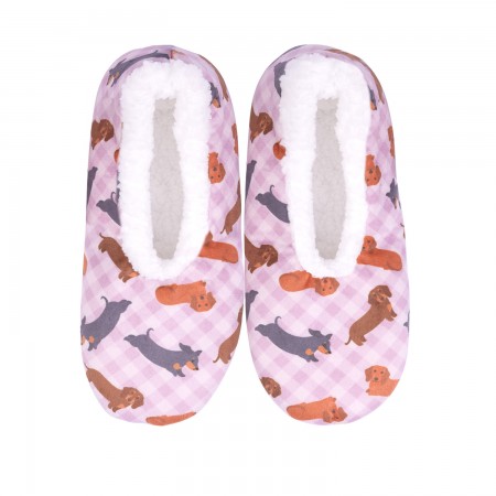 SnuggUps Women's Dachshund Dog Print Slippers | By Splosh