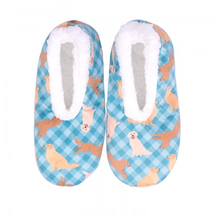 SnuggUps Women's Golden Retriever Dog Print Slippers | By Splosh