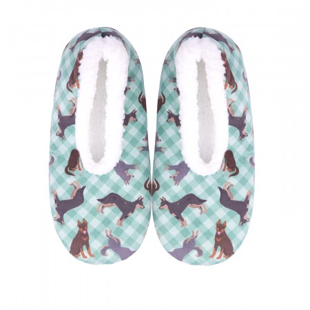 SnuggUps Women's Kelpie Dog Print Slippers | By Splosh