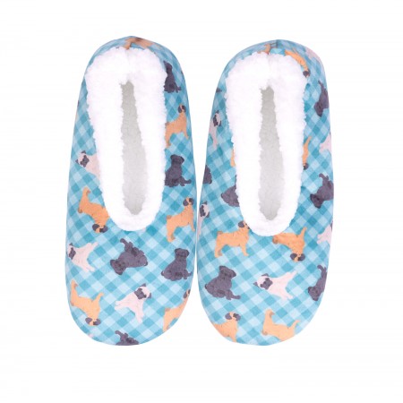 SnuggUps Women's Pug Dog Print Slippers | By Splosh
