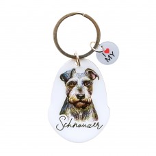 Pet Keyring with Charm | Schnauzer