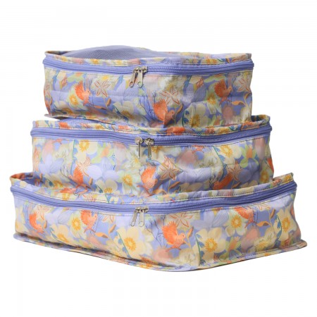 Travel by Splosh 3 Pack Packing Cubes | Bird Print