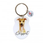 Pet Keyring with Charm | Whippet