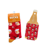 Splosh Christmas Socks & Can Cooler Pack |  Beer Print