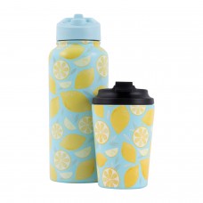 Sip By Splosh Travel Coffee Cup & Water Bottle Set | Lemon