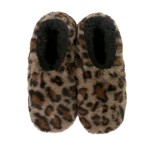 SnuggUps Women's Caramel Leopard Print Slippers |  X Large EU 43 - 45