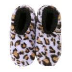 SnuggUps Women's Lilac Leopard Print Slippers |  X Large EU 43 - 45