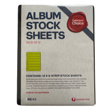 Australia Post Collectors Choice A4 Stamp Album Stock Sheets 12 x 6-Strip