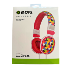 Moki Poppers Kids Over Ear Headphones | Rainbow Triangle