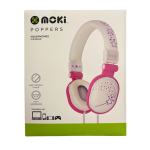 Moki Poppers Kids Over Ear Headphones | White Sparkles