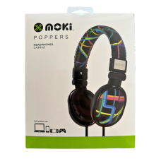 Moki Poppers Kids Over Ear Headphones | Black Subway