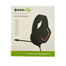 Moki Life Stealth LED Gaming Headphones Set | Black