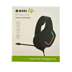 Moki Life Stealth LED Gaming Headphones Set | Black