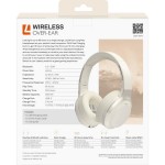 Liquid Ears Wireless Over-Ear Long Play Headphones Set | Natural