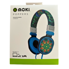 Moki Poppers Kids Over Ear Headphones | Blue Mandala