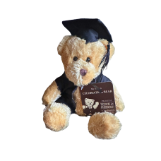 Teddy & Friends Brand Soft Gold Graduation Bear Plush Momento | Gold Celebration 15cm