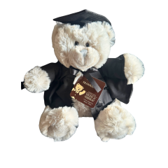 Teddy & Friends Brand Soft Frankie Graduation Bear Plush Momento | Grey 28cm