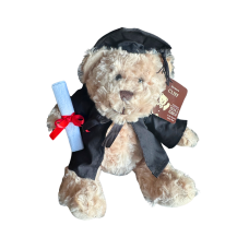 Teddy & Friends Brand Soft Cliff Graduation Bear Plush Momento | Beige 20cm