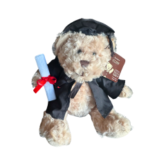 Teddy & Friends Brand Soft Cliff Graduation Bear Plush Momento | Beige 20cm