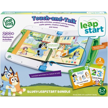 LeapFrog Touch and Talk Green LeapStart Bluey Interactive Learning System | Ages 2 -7 Years